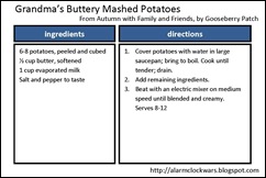 mashed potatoes recipe card